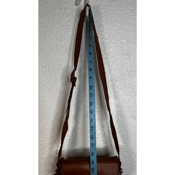 Vintage 90s Kenneth Cole Leather Flap Bag Shoulder Hazelnut Brown - Picture 3 of 13
